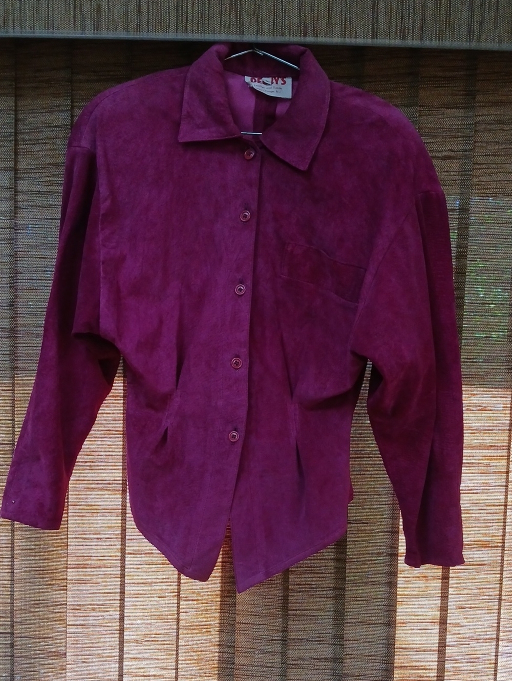 Vintage 80s Derby’s Magenta Genuine Suede Jacket